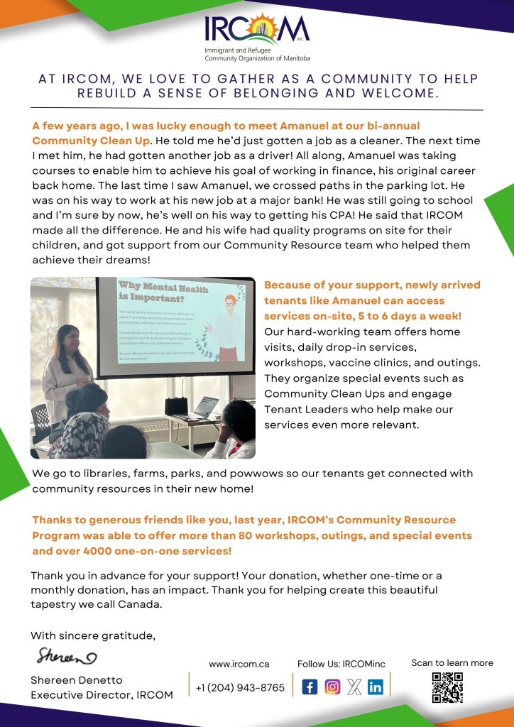 IRCOM Holiday Appeal 2024 - IRCOM Inc.
