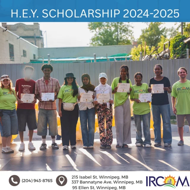 The HEY Program at IRCOM is about more than learning. It’s about creating opportunities, building confidence, and celebrating the potential of newcomer youth. The HEY Scholarship is one way we invest in their education and future.

Today, we’re proud to recognize the achievements of Nahom, Dehab, Hirian, and Sitayesh. Their dedication and resilience inspire us all, and we can’t wait to see what they accomplish next.

Our next post will highlight student appreciations from the HEY Program, another way we celebrate the incredible journeys of newcomer youth.

#IRCOM #HEYProgram #HEYScholarship #YouthLeadership #NewcomerYouth #CommunitySupport #FutureLeaders #EducationMatters #YouthEmpowerment #WinnipegCommunity #BuildingFutures