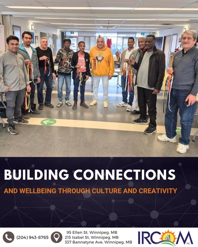 Through IRCOM’s Community Resource Program (CRP), newcomer families recently took part in two meaningful initiatives supported by the Province of Manitoba – Labour and Immigration.
The first, Indigenous Teachings with Knowledge Keeper Strong Eagle (John Houle), offered participants an opportunity to learn about Indigenous culture and history. The second, a group mental health workshop, invited participants to express their stories and identities through art, strengthening wellbeing and community connection.
Thank you to the Province of Manitoba – Labour and Immigration for funding this program and supporting the well-being of newcomer families in our community.
#IRCOM #CommunityResourceProgram #NewcomerFamilies #IndigenousTeachings #CulturalLearning #MentalHealthMatters #ArtsAndWellbeing #CommunityConnection #ManitobaCommunities #ProvinceOfManitoba #LabourAndImmigration #BuildingCommunity #SupportingNewcomers
