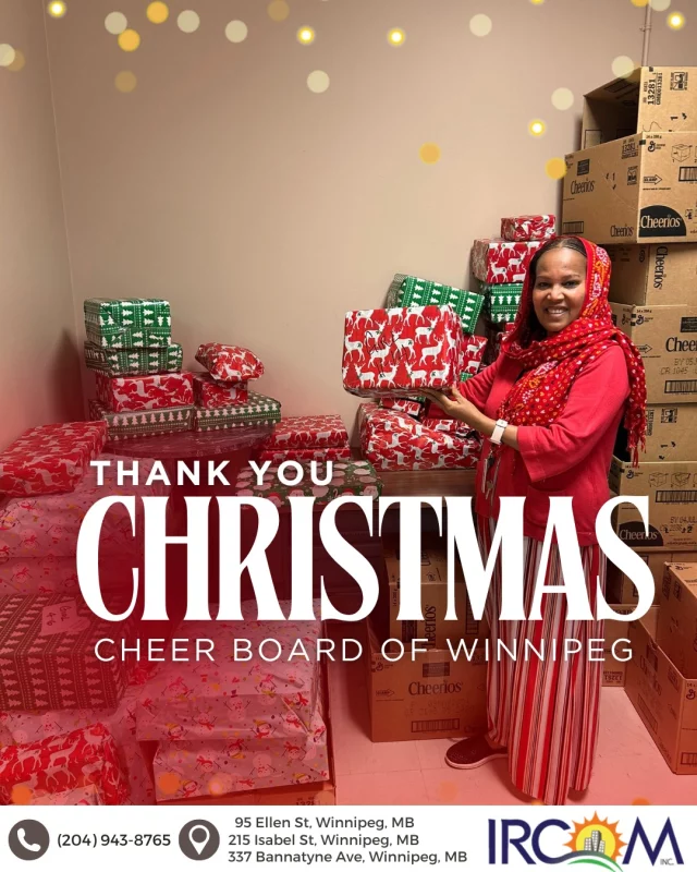 A belated but heartfelt thank you to the Christmas Cheer Board of Winnipeg for the generous holiday gifts for newcomer families in our community.

These gifts went directly to families building new lives here and navigating their first winters, first holidays, and first sense of home in Winnipeg. Support like this matters. It reminds people they’re welcomed, seen, and supported.

Thank you for the care and heart you bring to your work, and for helping make the season warmer for newcomer families.

@christmascheerboardwinnipeg