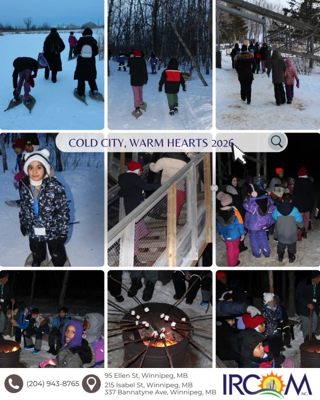 Cold City, Warm Hearts is an annual partnership between IRCOM and Rossbrook House, where children from both organizations come together at FortWhyte Alive to learn, explore, and spend time together as neighbours in the community.

This day is about more than just a field trip. It’s about building connections, creating a sense of belonging, and giving children the opportunity to experience something new alongside other kids in their community.

Thank you to Rossbrook House and to the staff and volunteers at FortWhyte Alive for your time, care, and continued partnership in making this day possible. Opportunities like this are made possible by collaboration, and we are grateful to share this experience together each year.

@rbhwpg  Rossbrook House 
#IRCOM #RossbrookHouse #FortWhyteAlive #WinnipegCommunity #StrongerTogether