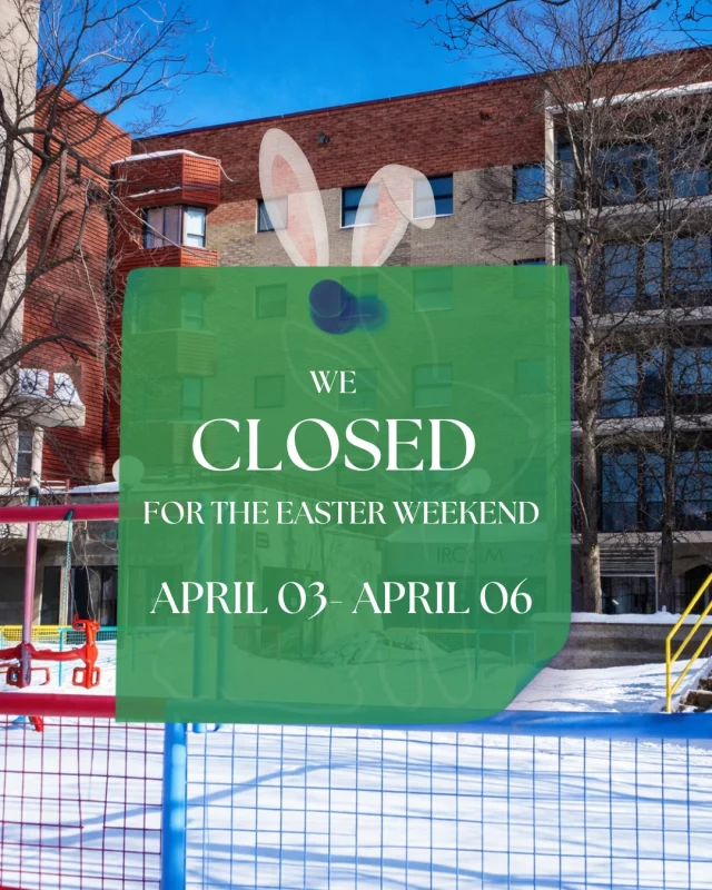 IRCOM will be closed for the Easter long weekend on Friday, April 3 and Monday, April 6.
We will reopen on Tuesday, April 7, 2026, and look forward to welcoming you back.

Wishing you and your loved ones a peaceful and joyful long weekend.

#EasterWeekend #IRCOMWinnipeg #CommunityMatters #BuildingCommunity #TogetherAtIRCOM