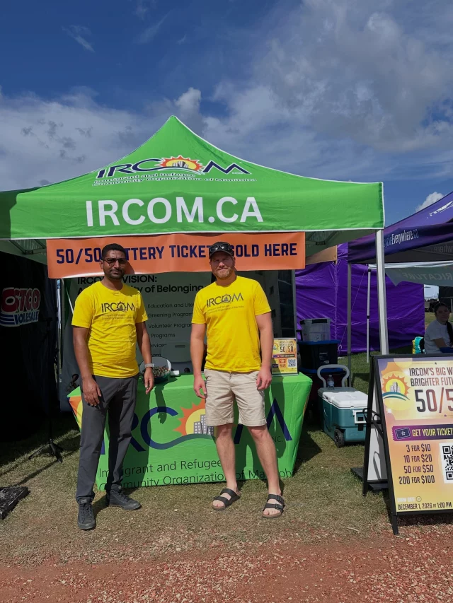 The weather is looking great, so it’s a perfect day to get outside and enjoy StrEat Feast at The Forks!

Stop by the IRCOM booth, say hi to our team, and learn more about the work we do with newcomer families in our community.

While you’re there, grab your IRCOM 50/50 tickets. The raffle starts with a guaranteed $2,500 prize, and the jackpot keeps growing as more tickets are sold.

You can also buy your tickets anytime through the link in our bio.

Enjoy the sunshine, explore Streat Feast, and come find the green IRCOM tent. We’d love to see you!

#ircom #streatfeast2026 #5050raffle #communityofbelonging #winnipeg