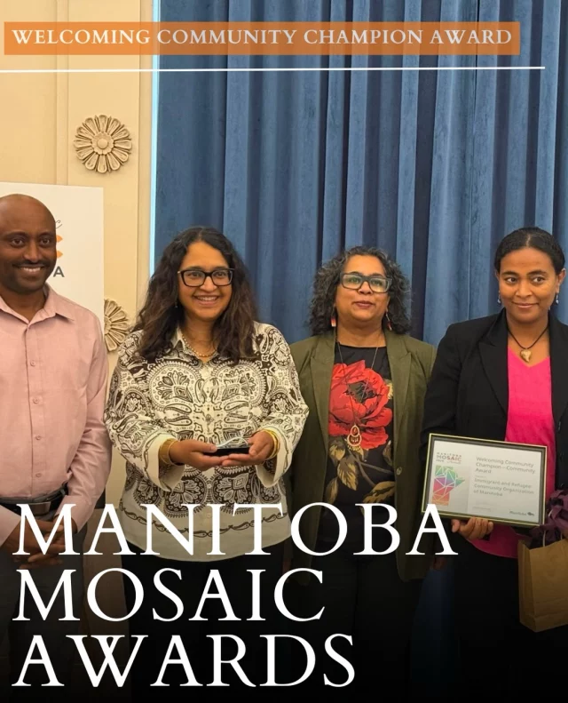 We’re honoured to share that IRCOM received the Welcoming Community Champion Award at the Manitoba Mosaic Awards on September 17! What a beautiful evening recognizing the excellence that newcomers bring to Manitoba!

A thrilled team from IRCOM happily accepted the award on behalf of the staff, volunteers, partners, supporters, and newcomer families who make IRCOM what it is. Looking around the room, we were reminded that this recognition reflects a community effort spanning more than 35 years.

One of the most powerful stories shared was from Dawit Kiflom, whose family was the first to move into IRCOM Isabel in 2016. Today, he is the founder and CEO of BNND Tech Solutions. Reflecting on his journey, he said: “IRCOM changes lives. They help families move from isolation to belonging, and from merely surviving to truly thriving.”

We are grateful to Minister Marcelino, Lieutenant Governor Anita Neville, our nominator SEED Winnipeg, our supporter Mosaic Newcomer Family Resource Network, and Dawit…and everyone who supported our nomination.

This award belongs to the entire IRCOM community. Thank you for helping create communities of belonging.

#manitobamosaicawards  #welcomingweek2026  #mycitizenship  #winnipeg  #manitoba
