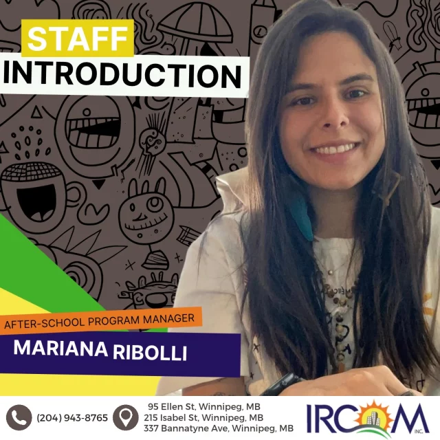 Please join us in welcoming Mariana Ribolli, who joined IRCOM at the end of September as our new After School Program Manager. 

Mariana brings strong experience in program leadership, community engagement, and working alongside children, youth, and families from diverse backgrounds. We’re excited to have her support the continued growth of IRCOM’s After School Program and help create meaningful opportunities for newcomer children and youth.

Welcome to IRCOM, Mariana! We’re excited for what’s ahead.

#IRCOM #meettheteam  #afterschoolprogram  #newcomeryouth  #winnipeg